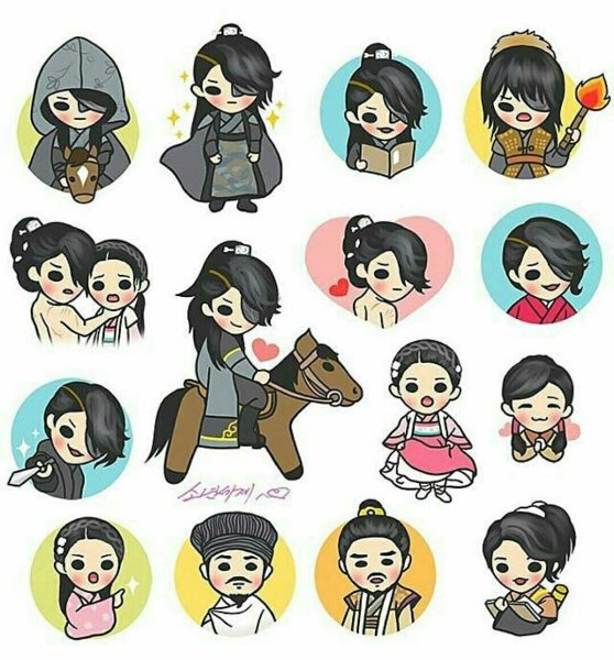 Стикеры Алые сердца коре