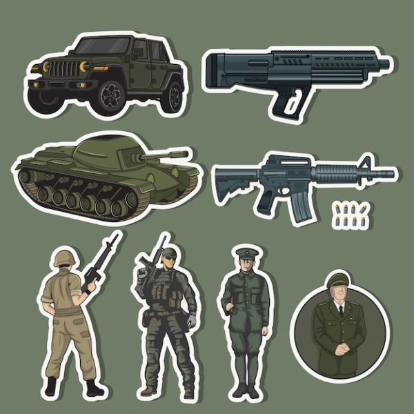 Военные наклейки