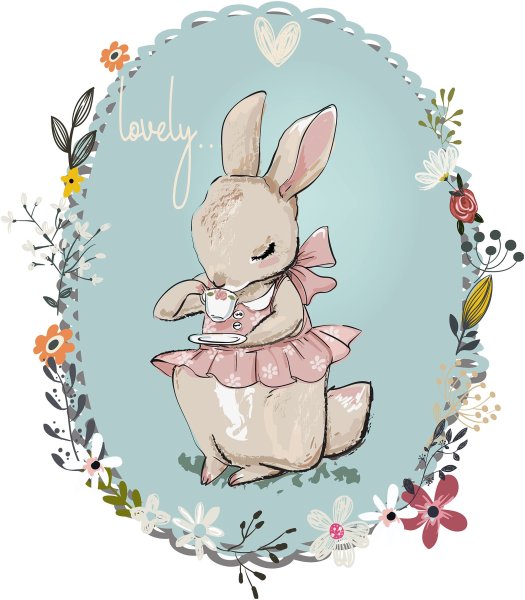 Зайка в овале