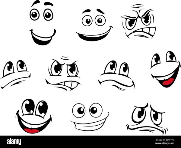 Улыбка эмоция мультяшная