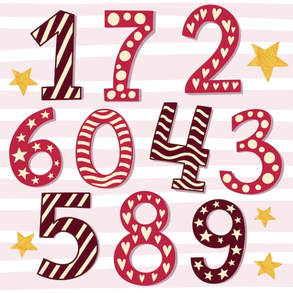 Цифры вектор