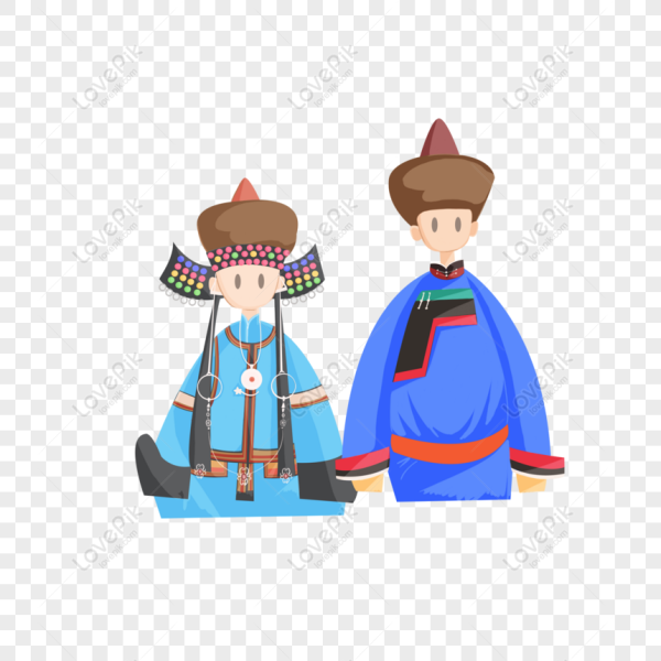 Бурятская Национальная одежда вектор