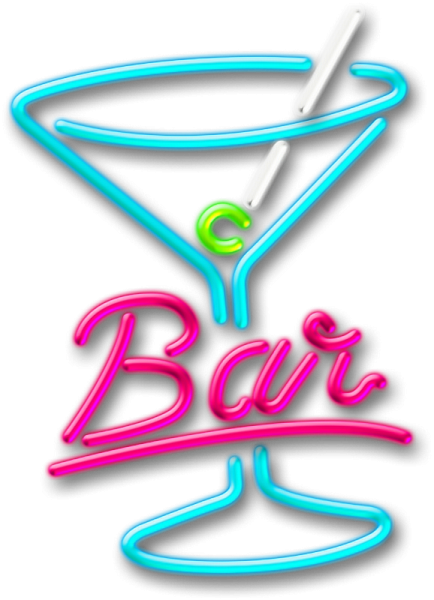 Неоновое сердце на прозрачном фоне