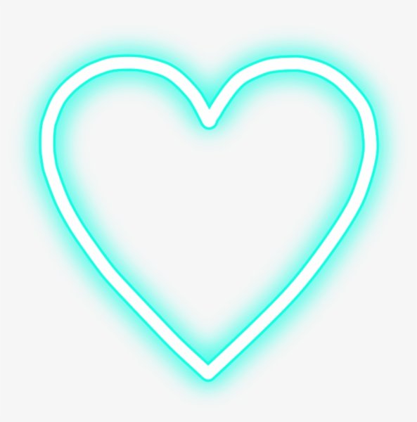 Неоновые иконки на прозрачном фоне