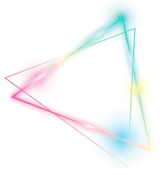 Неоновые сердечки на прозрачном фоне