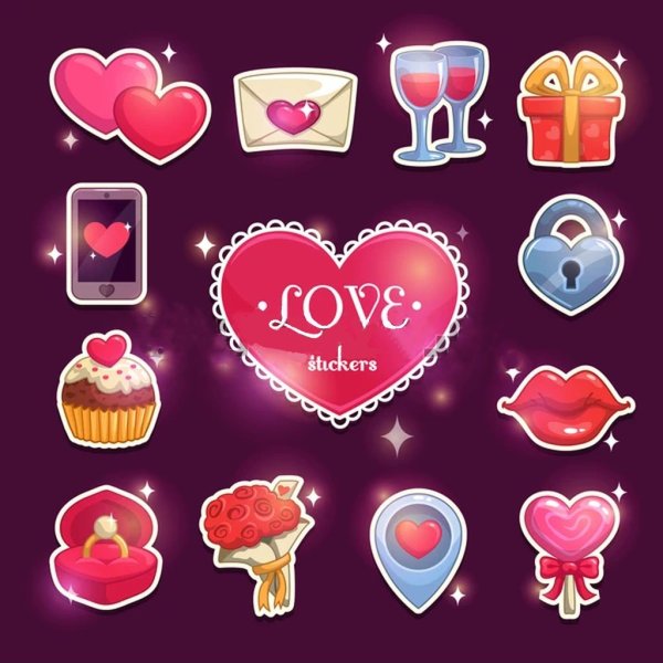Красивые Стикеры про любовь