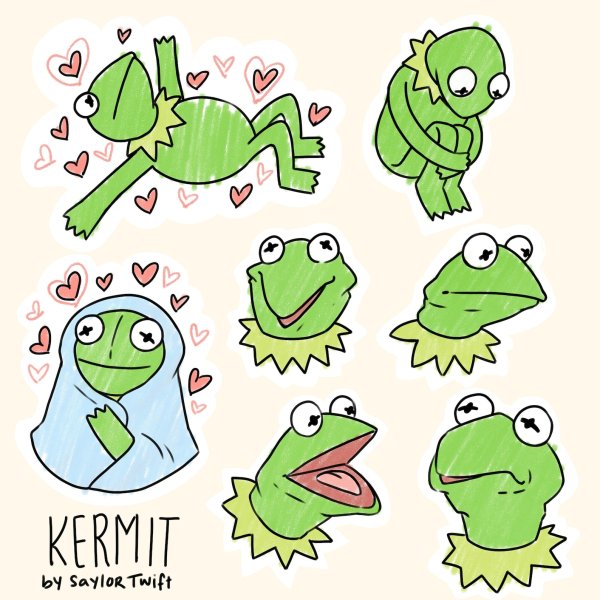 Кермит лягушка Стикеры