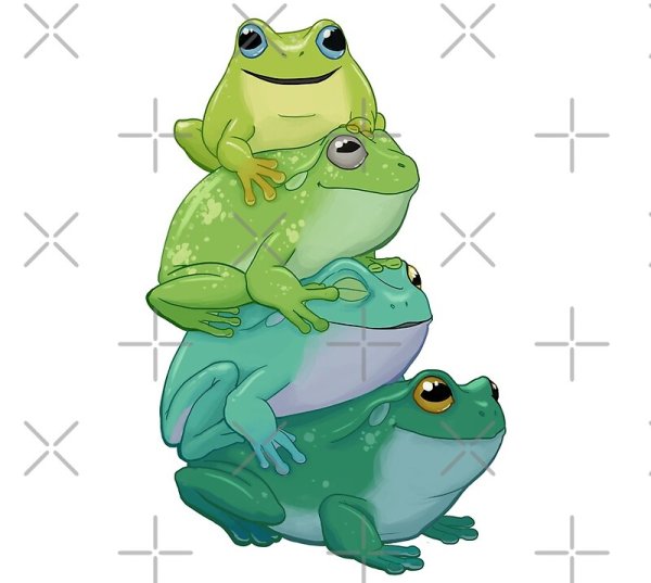 Наклейки лягушки милые