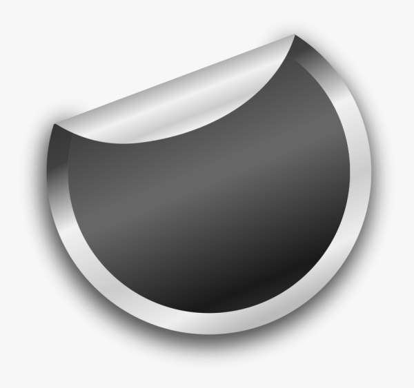 Круглый стикер с загнутым краем