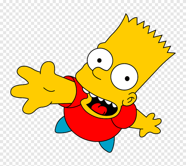 Барт симпсон на прозрачном фоне