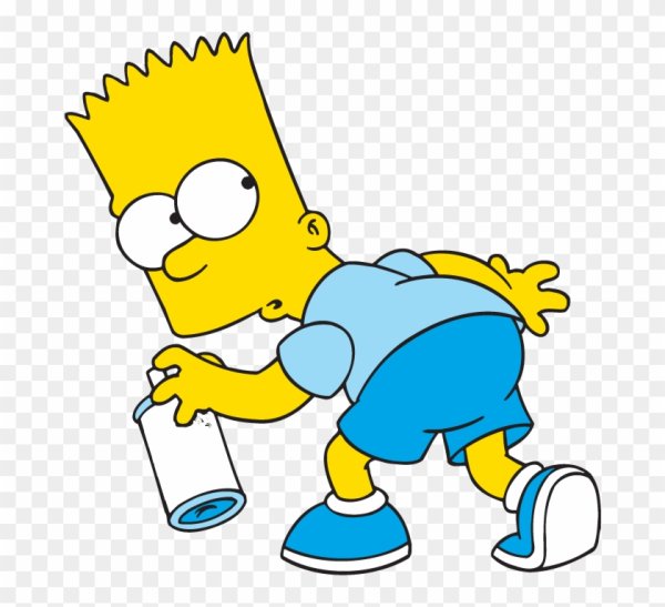 Барт симпсон на прозрачном фоне