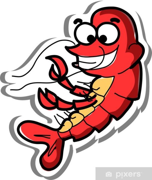 Смешная креветка рисунок