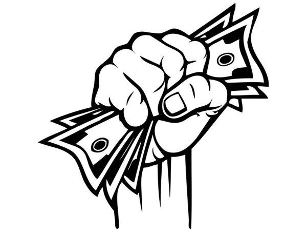 Купюры в кулаке