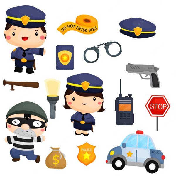 Наклейки полиция для детей