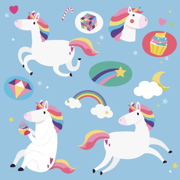 Единороги сет вектор