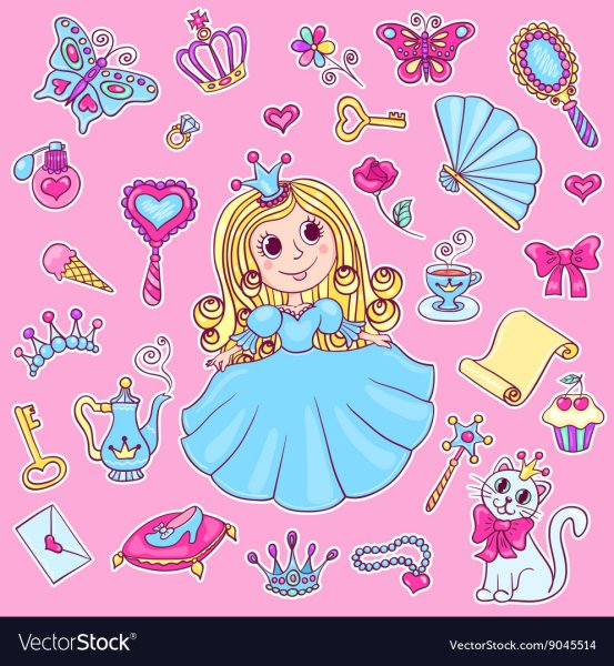 Милые Стикеры принцесса