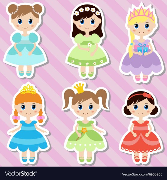Популярные принцессы вектор