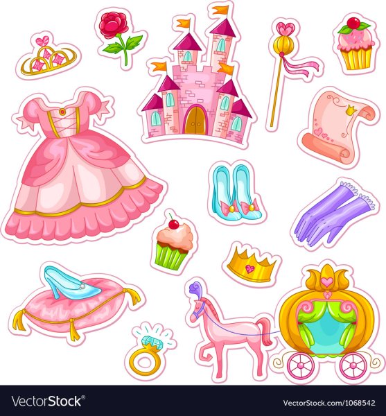 Аксессуары для принцесс зарисовки