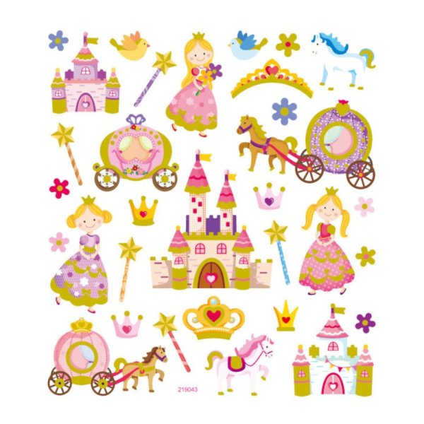 Наклейки для девочек принцессы