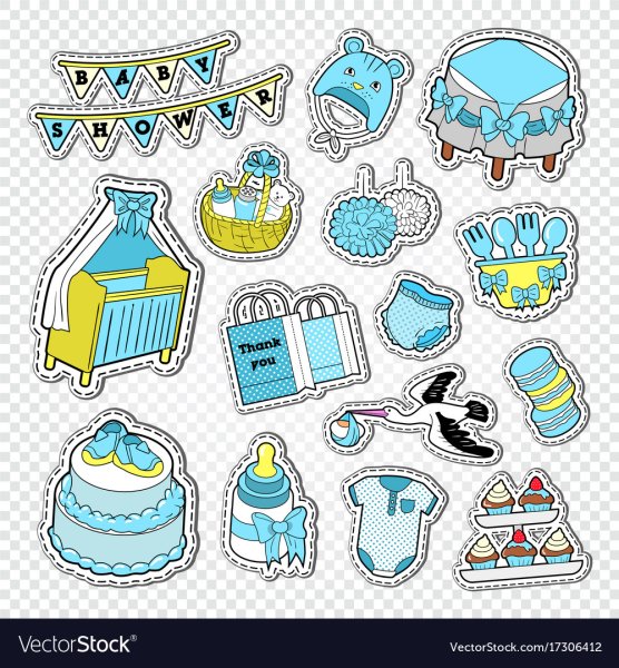 Наклейки для бэби шауэра