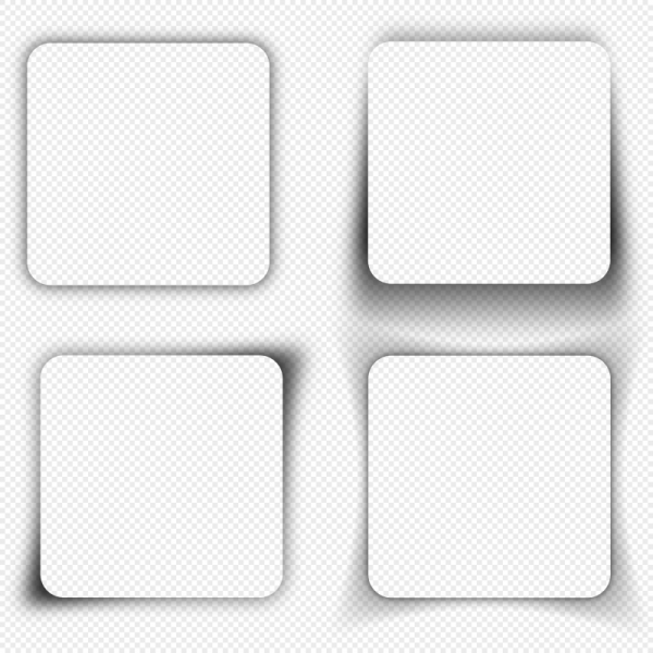 Рамка с тенью на прозрачном фоне