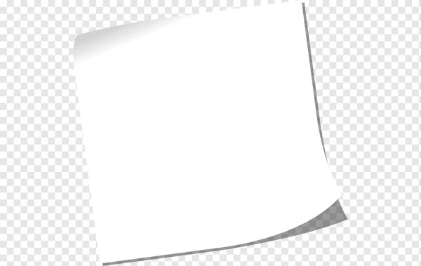 Лист бумаги на прозрачном фоне