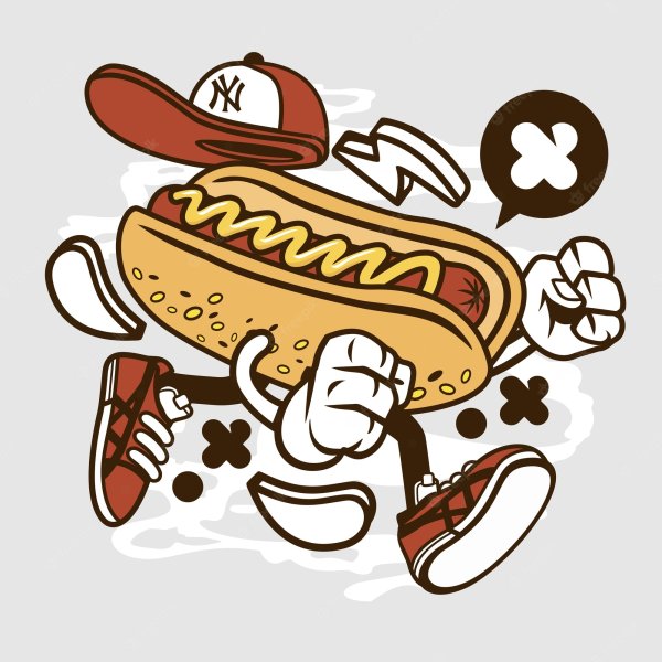 Хот дог мультяшный