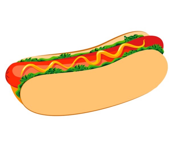 Мультяшный гамбургер хот дог