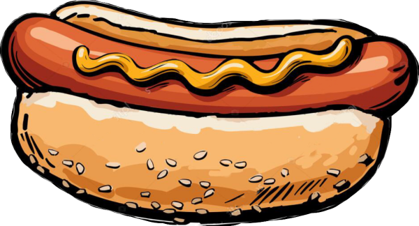 Хот дог рисованный