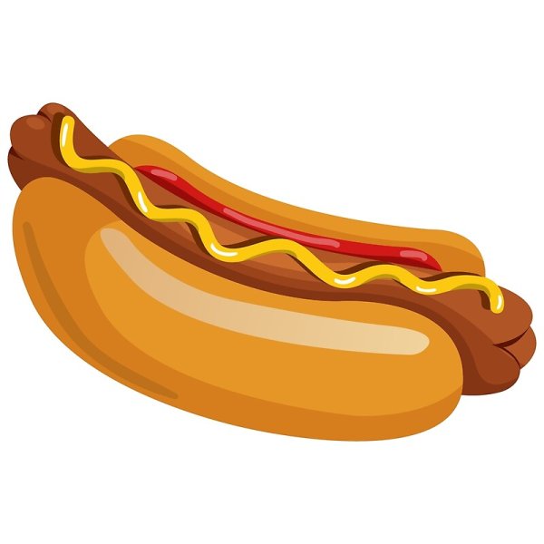 Хот дог мультяшный