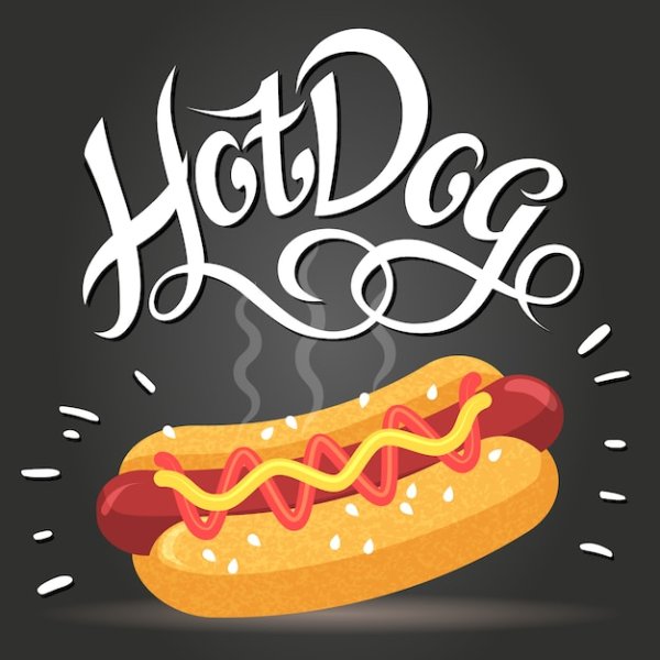 Hot Dog надпись