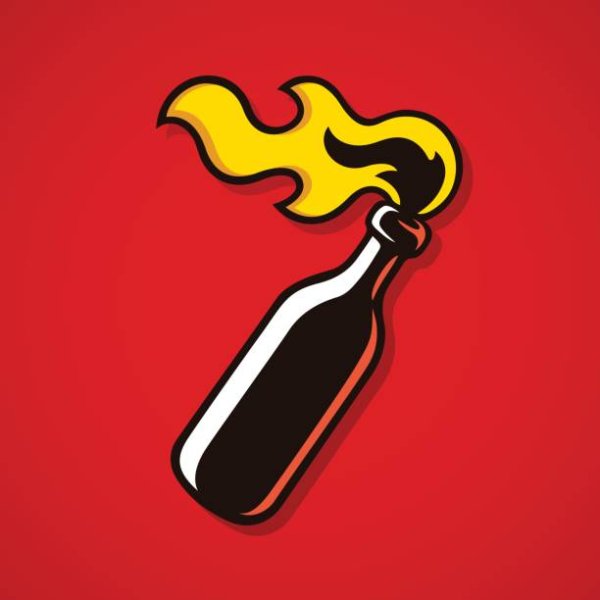 Коктейль Молотова рисунок