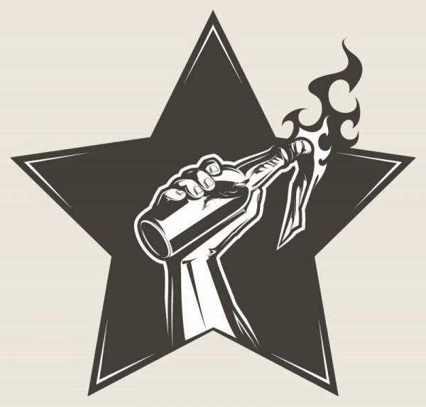 Коктейль Молотова тату