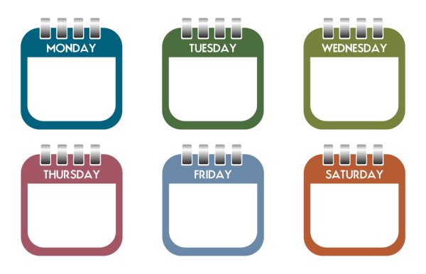 Рисунок календарик недельный