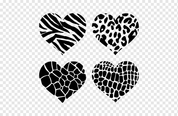 Сердечко черно белое