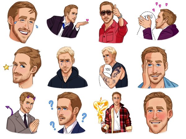 Стикеры Райан Гослинг телеграмм