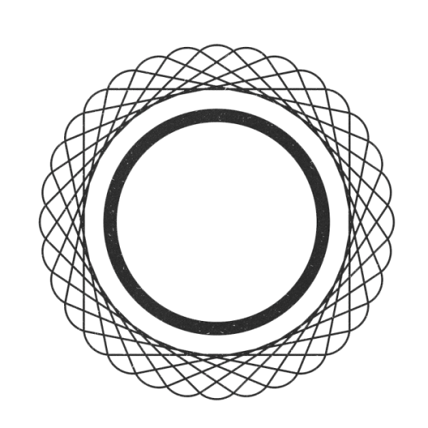 Рамка круглая черная