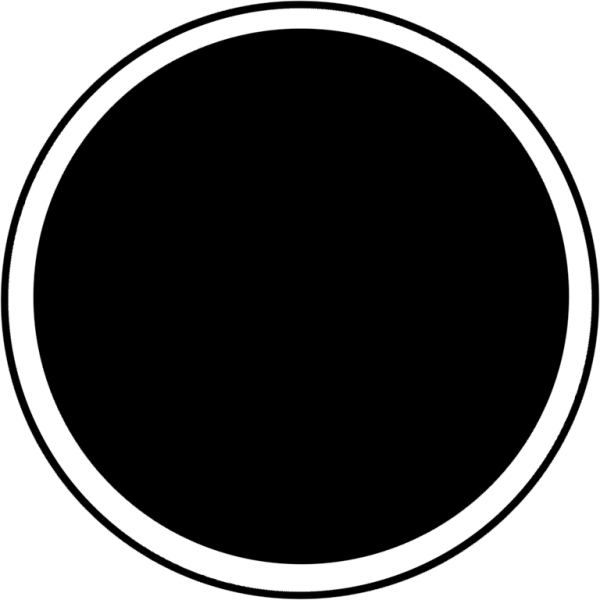 Белый круглый стикер