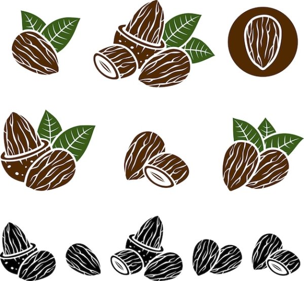 Миндаль силуэт