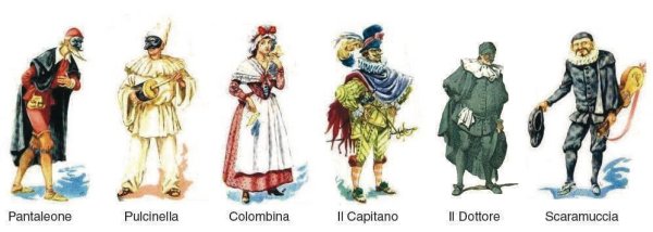 Итальянская комедия дель арте персонажи