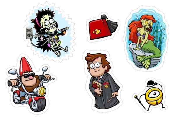 Стикер прикрепленный кнопкой