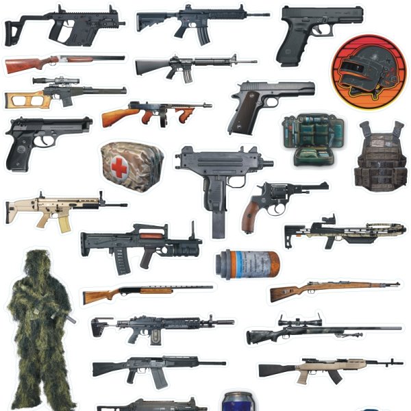 Все оружия из PUBG