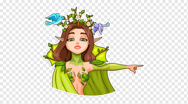 Лесная нимфа стикер телеграмма