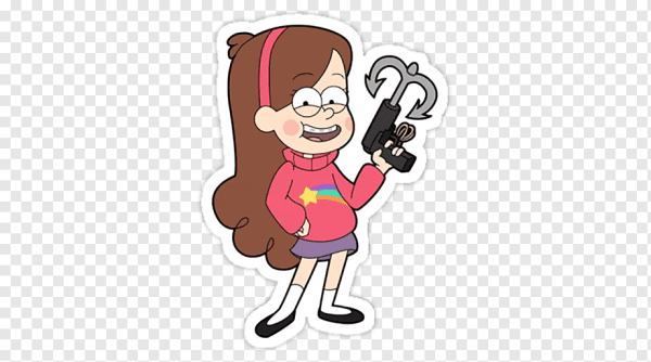 Мейбл из Гравити Фолз с пистолетом