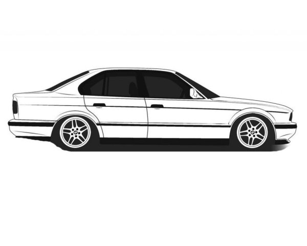 БМВ е34 сбоку