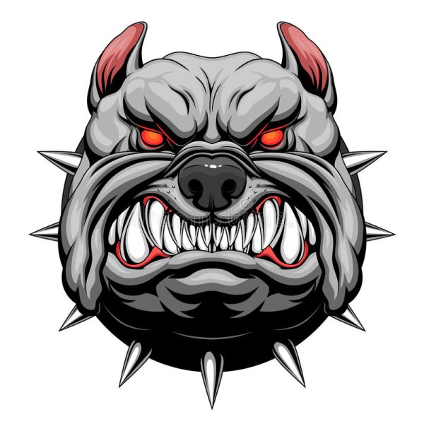 Голова злой собаки