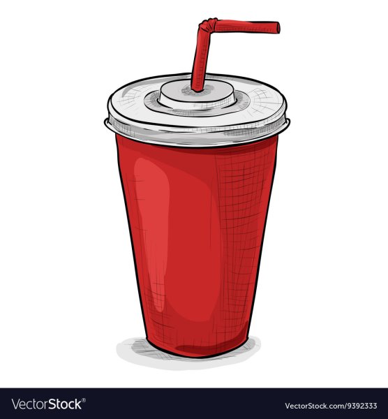 Стаканчик с трубочкой Кока кола