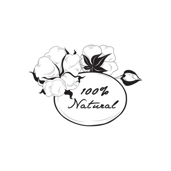 Значок хлопок белый