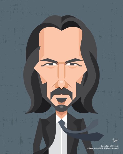 Keanu Reeves caricature