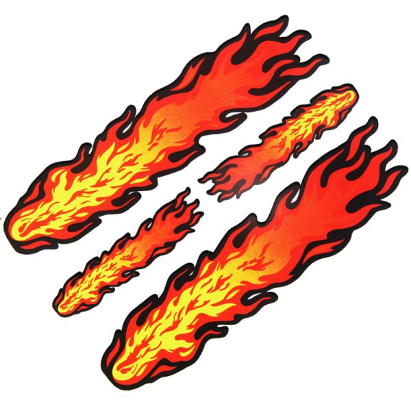 Огненные наклейки